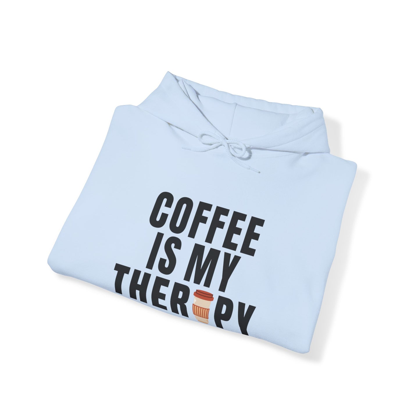 Coffee is therapy Unisex Heavy Hooded Sweatshirt