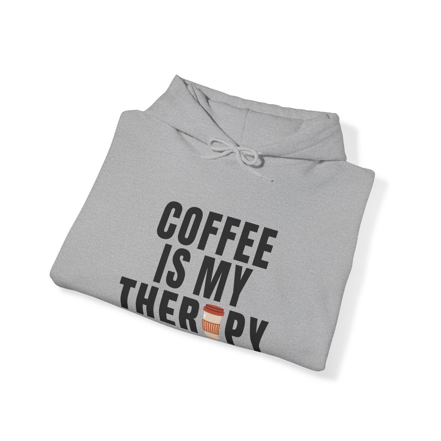 Coffee is therapy Unisex Heavy Hooded Sweatshirt