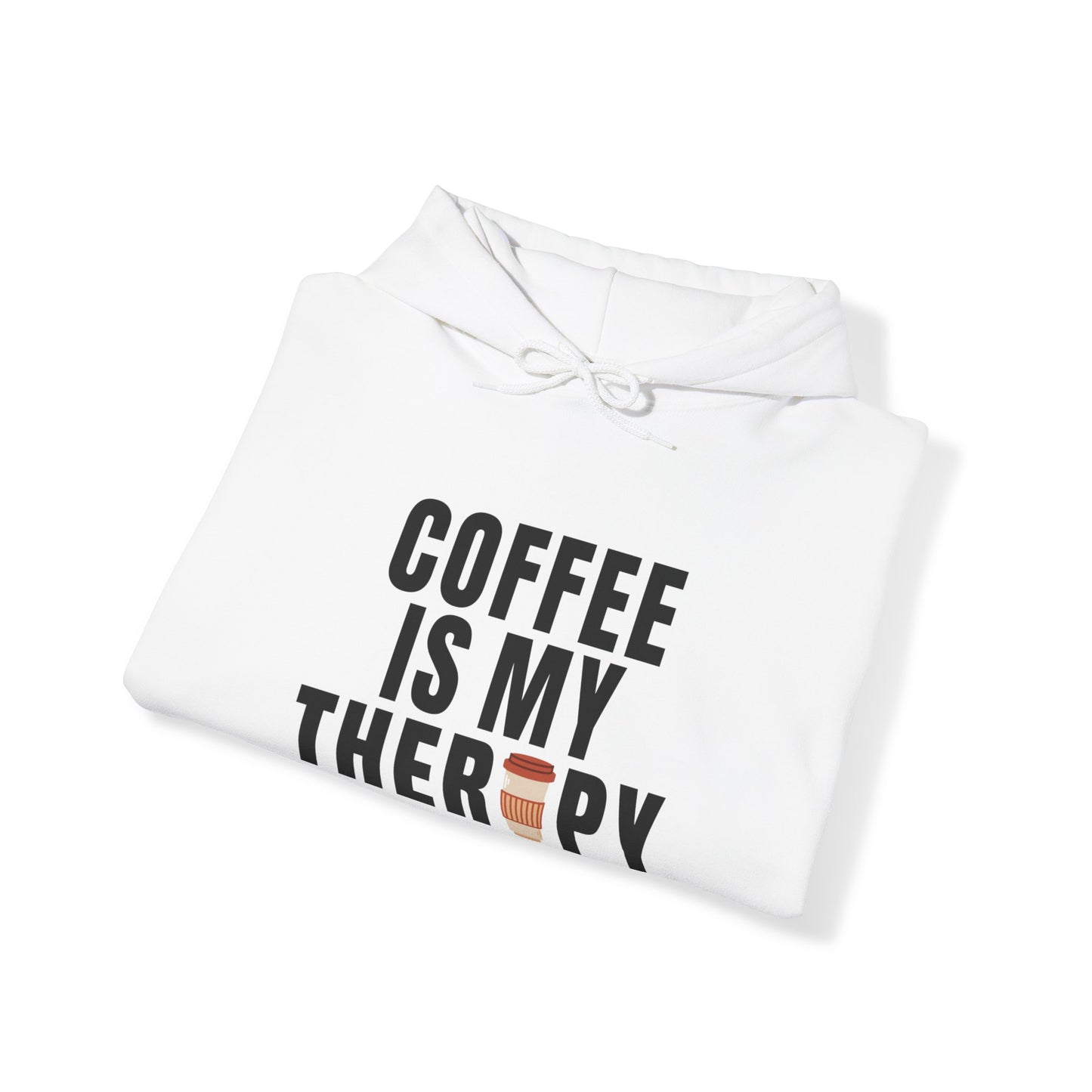 Coffee is therapy Unisex Heavy Hooded Sweatshirt