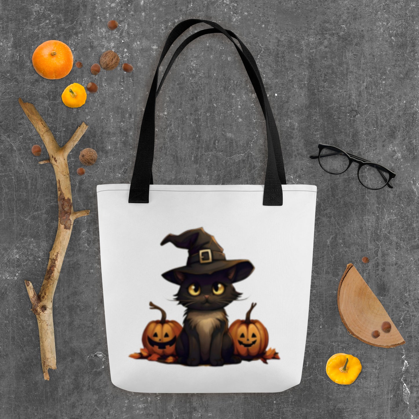 Meowy pumpkin | Cats halloween Tote bags | Holiday Gift Cat Lovers