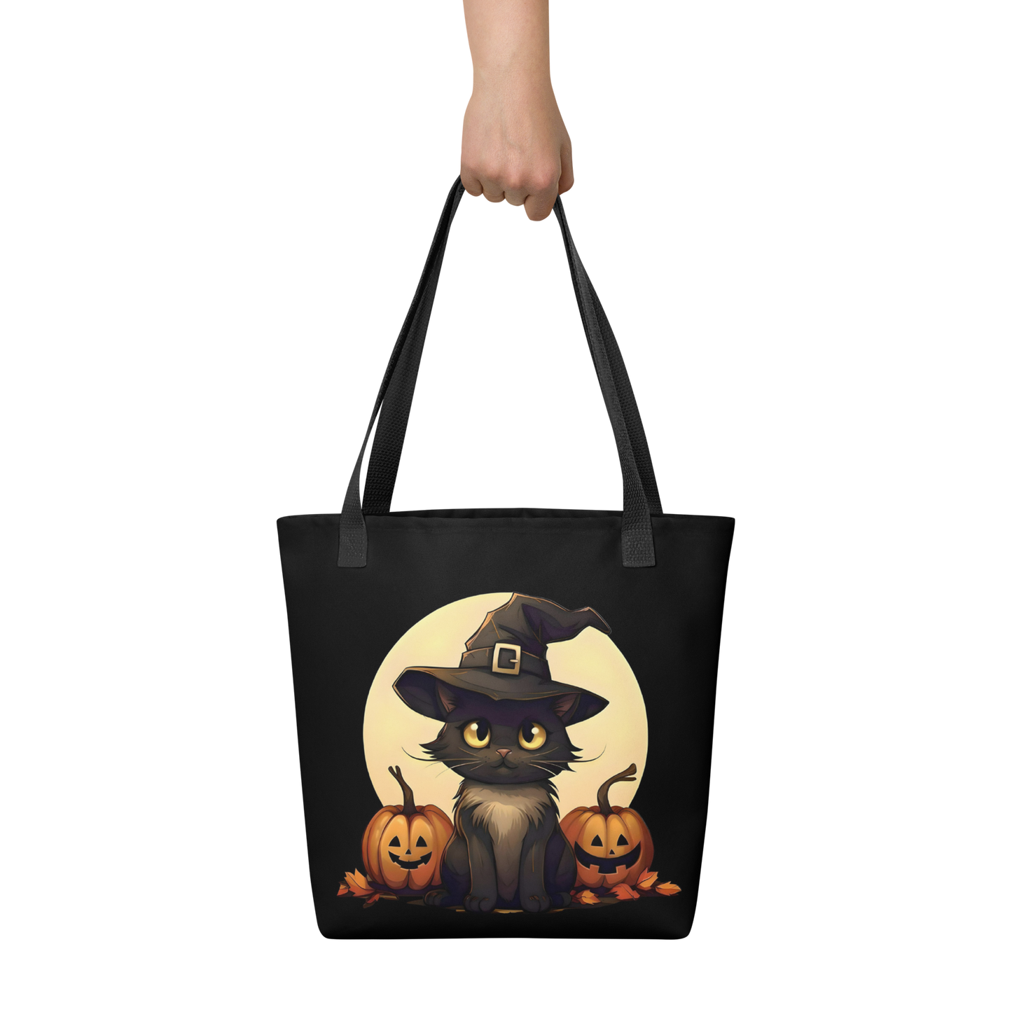 Meowy pumpkin | Cats halloween Tote bags | Holiday Gift Cat Lovers