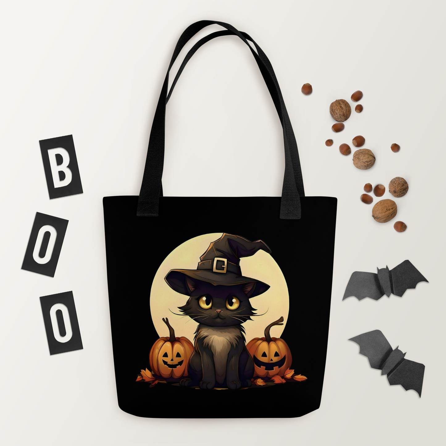 Meowy pumpkin | Cats halloween Tote bags | Holiday Gift Cat Lovers