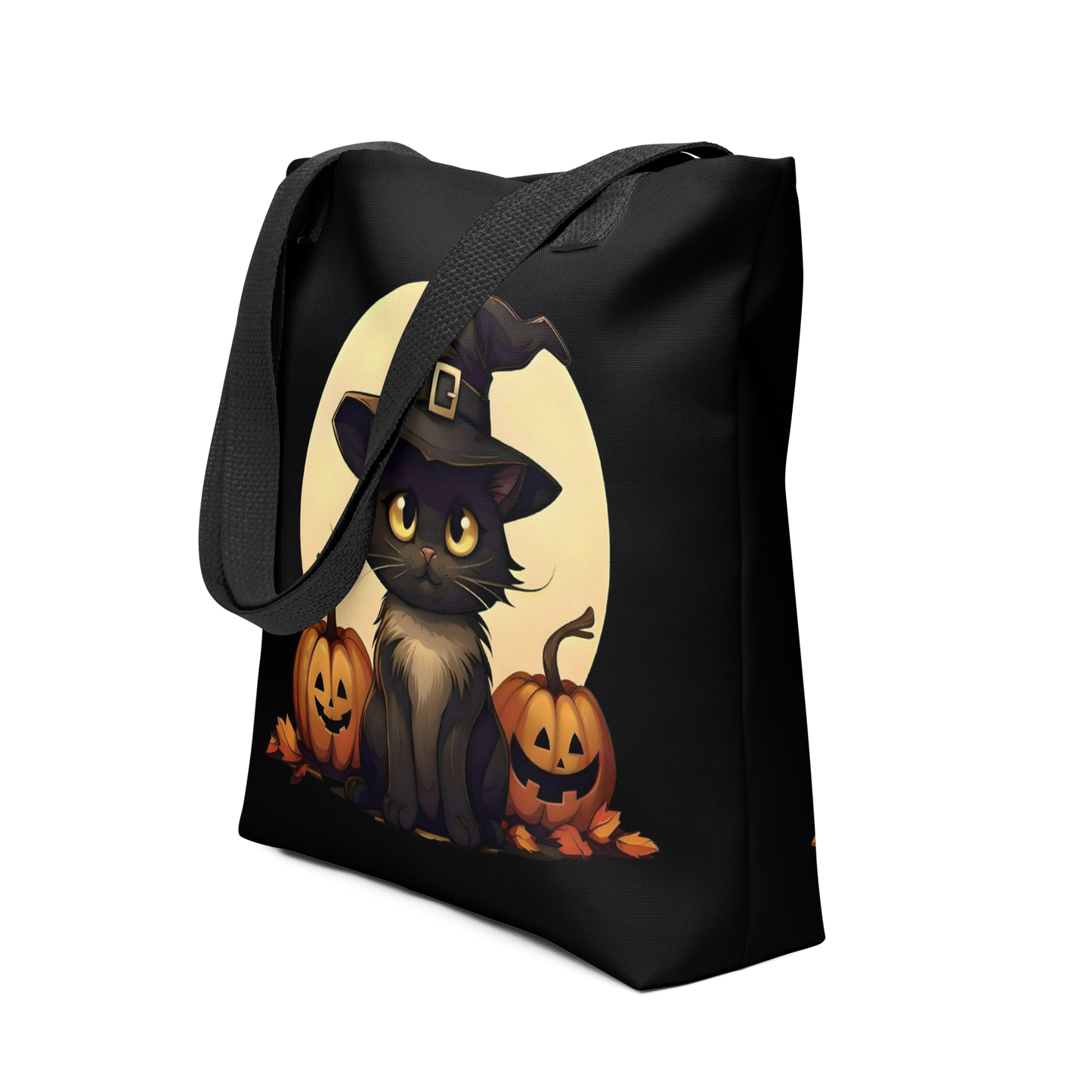 Meowy pumpkin | Cats halloween Tote bags | Holiday Gift Cat Lovers