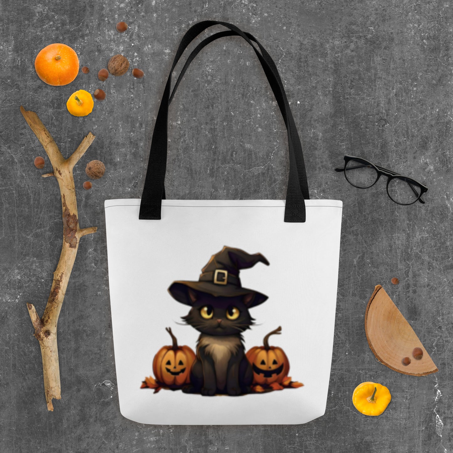 Meowy pumpkin | Cats halloween Tote bags | Holiday Gift Cat Lovers