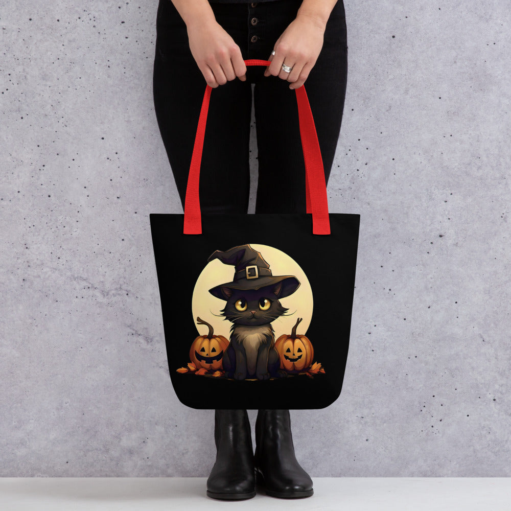 Meowy pumpkin | Cats halloween Tote bags | Holiday Gift Cat Lovers