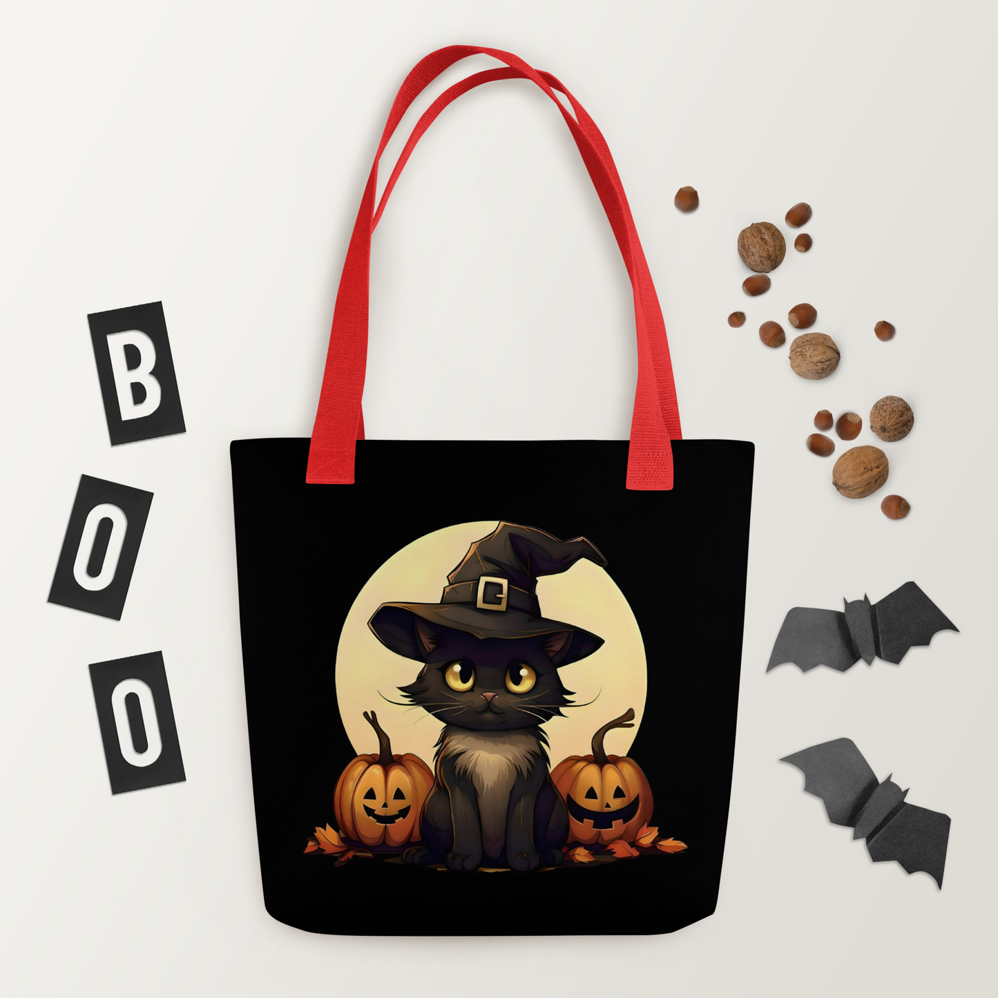 Meowy pumpkin | Cats halloween Tote bags | Holiday Gift Cat Lovers