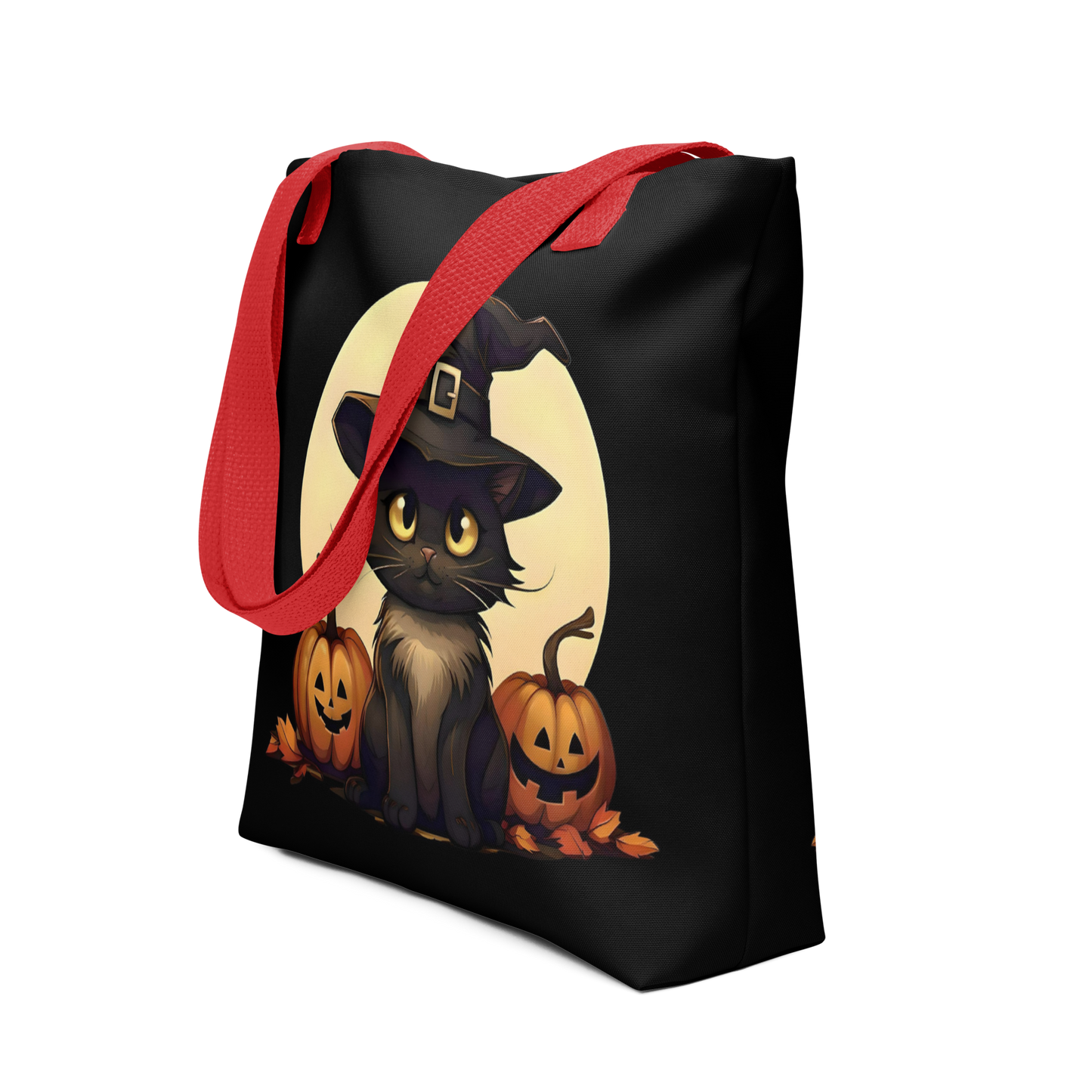 Meowy pumpkin | Cats halloween Tote bags | Holiday Gift Cat Lovers