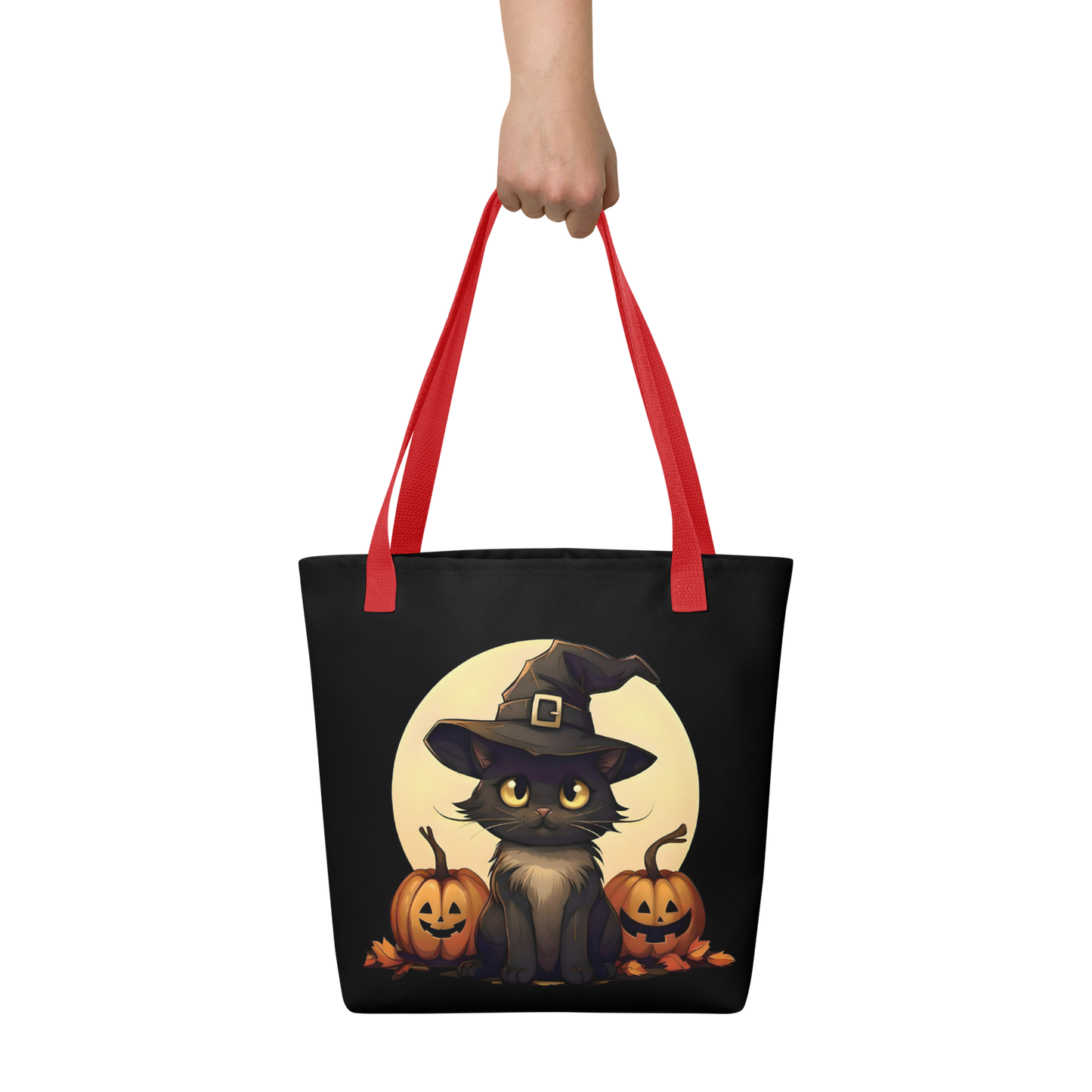 Meowy pumpkin | Cats halloween Tote bags | Holiday Gift Cat Lovers