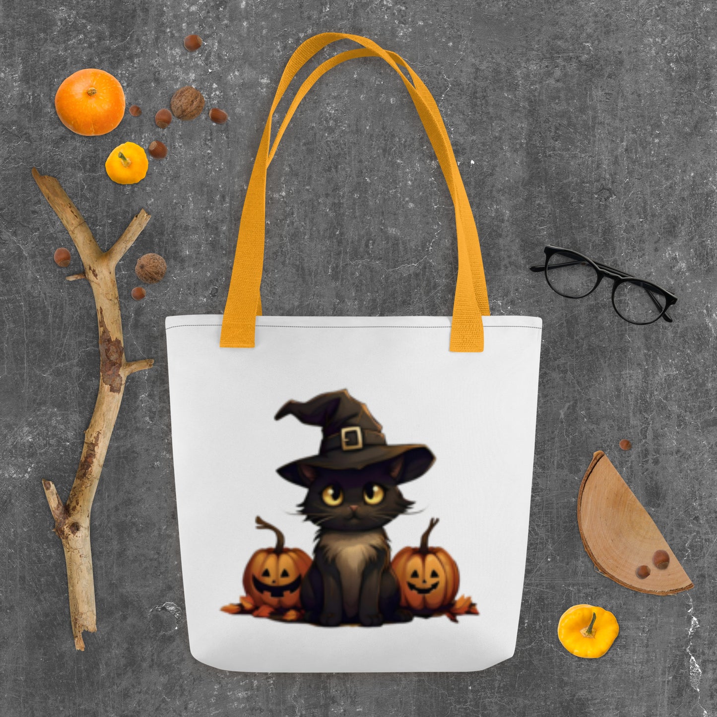 Meowy pumpkin | Cats halloween Tote bags | Holiday Gift Cat Lovers