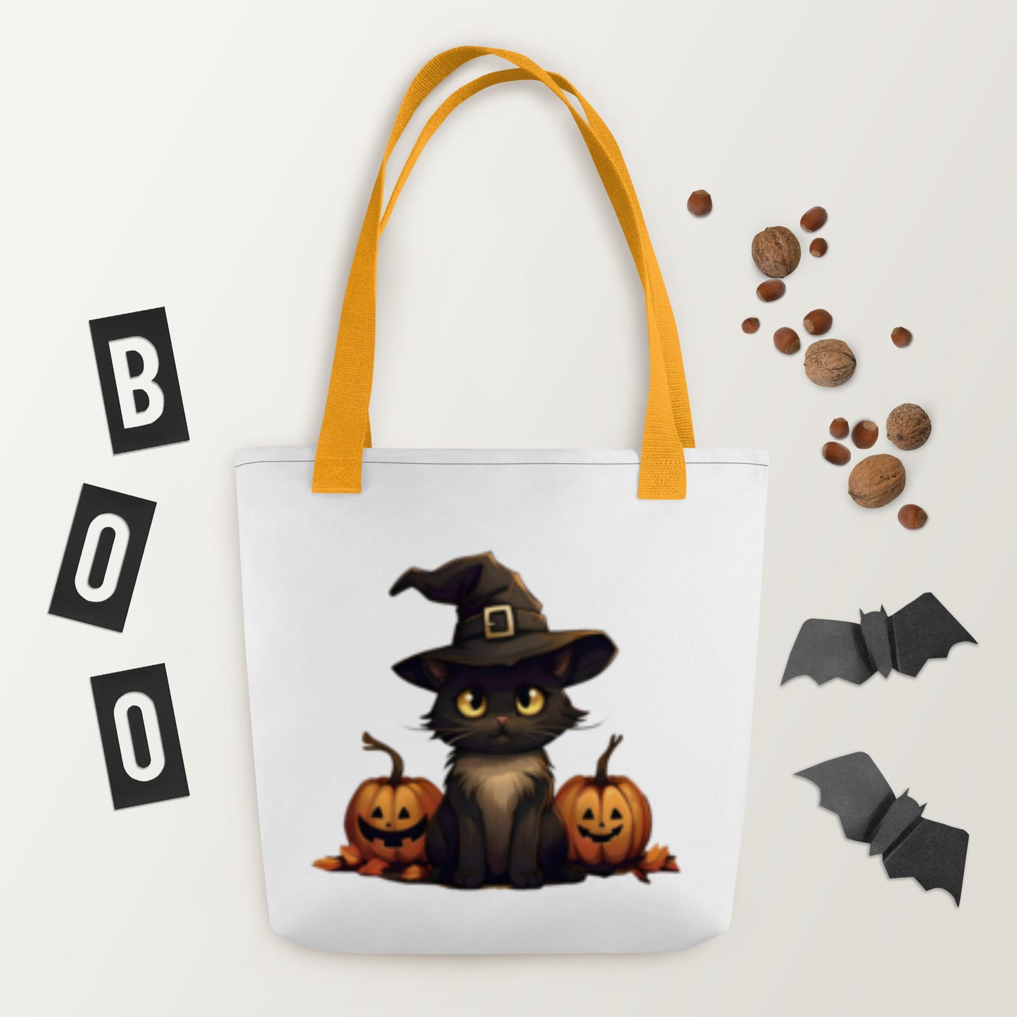 Meowy pumpkin | Cats halloween Tote bags | Holiday Gift Cat Lovers