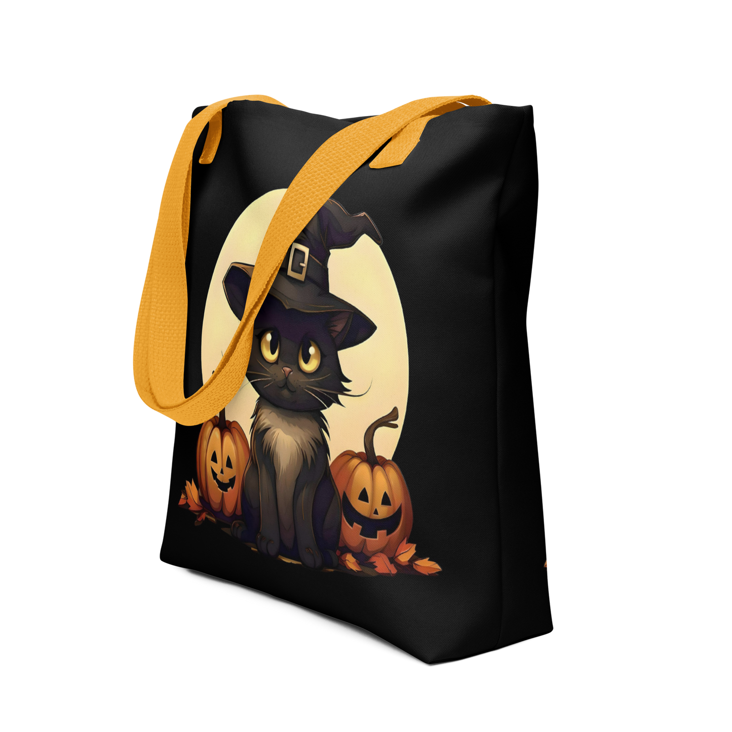 Meowy pumpkin | Cats halloween Tote bags | Holiday Gift Cat Lovers