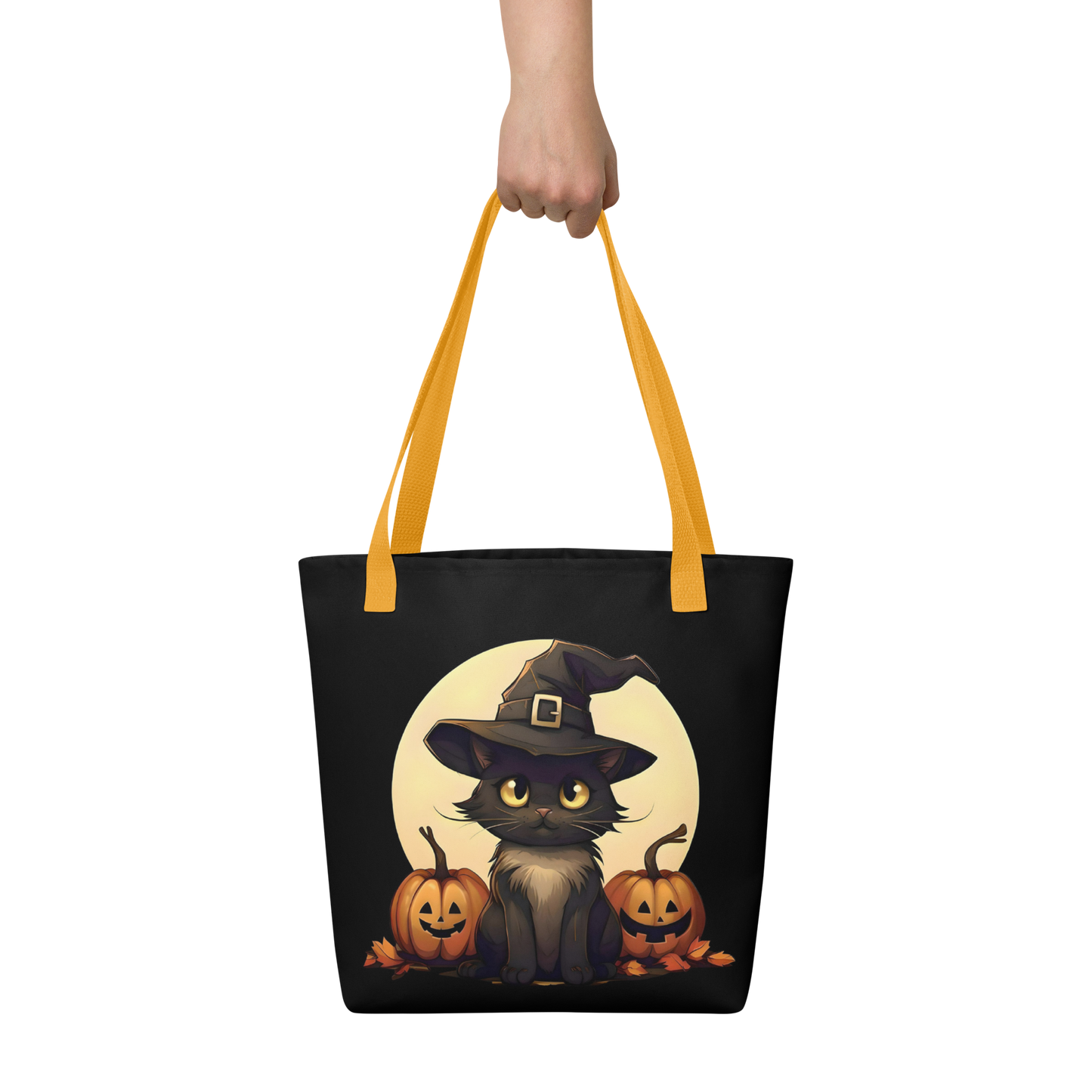 Meowy pumpkin | Cats halloween Tote bags | Holiday Gift Cat Lovers