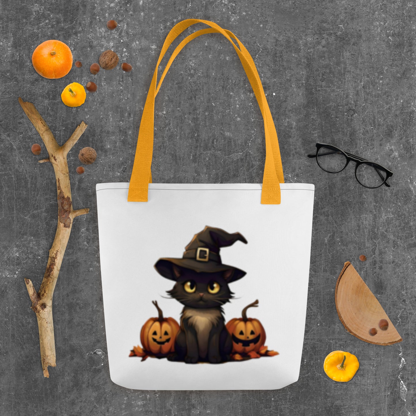 Meowy pumpkin | Cats halloween Tote bags | Holiday Gift Cat Lovers