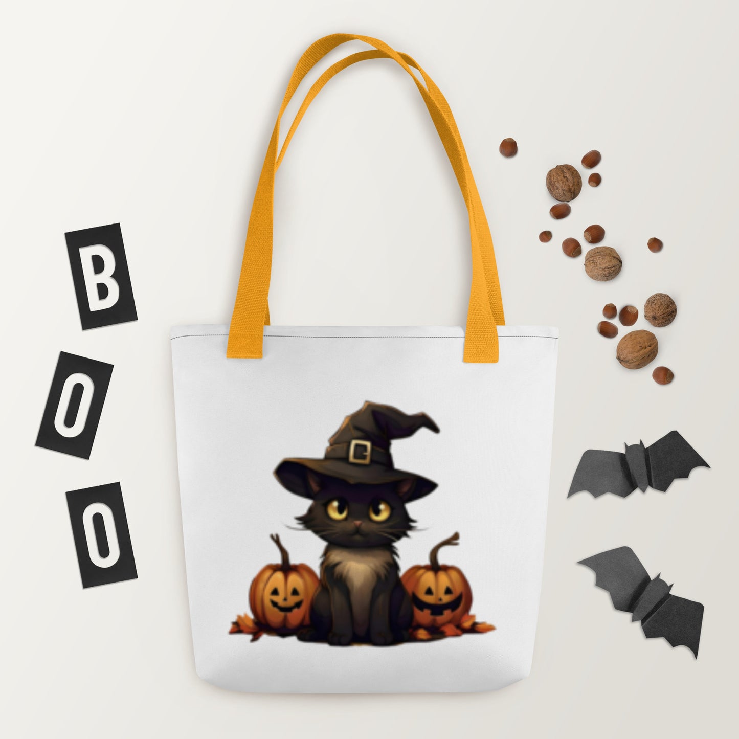 Meowy pumpkin | Cats halloween Tote bags | Holiday Gift Cat Lovers