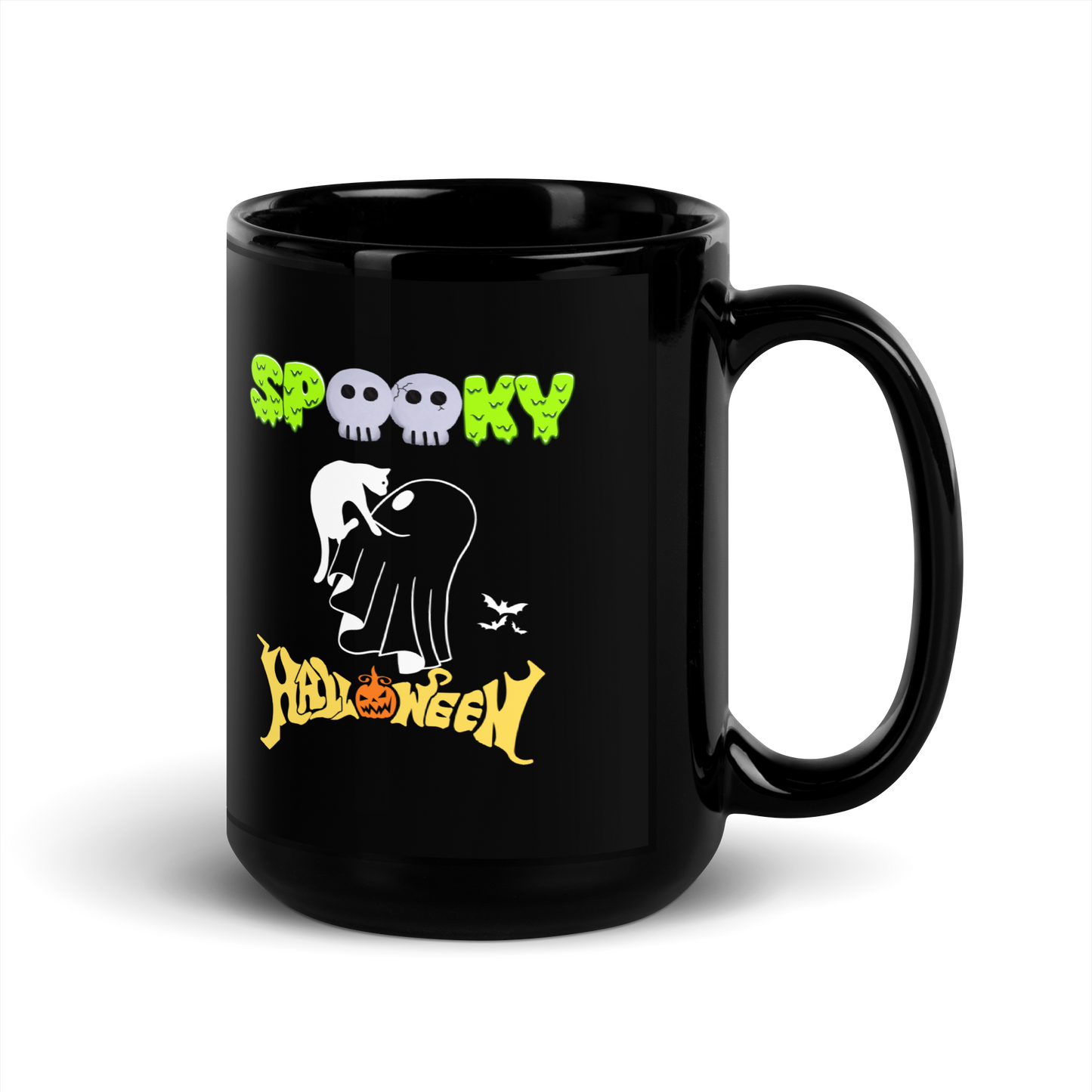 Unique Black Coffee Mug | Glossy 11oz 15oz | Microwave & Dishwasher Safe | Customized Ceramic Cup | Great for Coffee and Tea Enthusiasts | Gift for him | |Halloween Mug | Gift for her