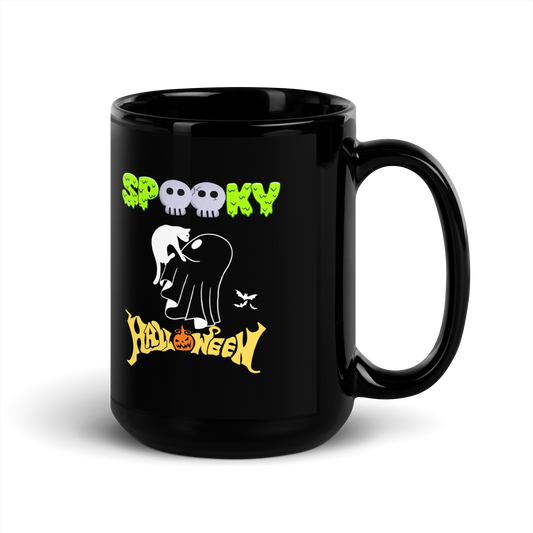 Unique Black Coffee Mug | Glossy 11oz 15oz | Microwave & Dishwasher Safe | Customized Ceramic Cup | Great for Coffee and Tea Enthusiasts | Gift for him | |Halloween Mug | Gift for her