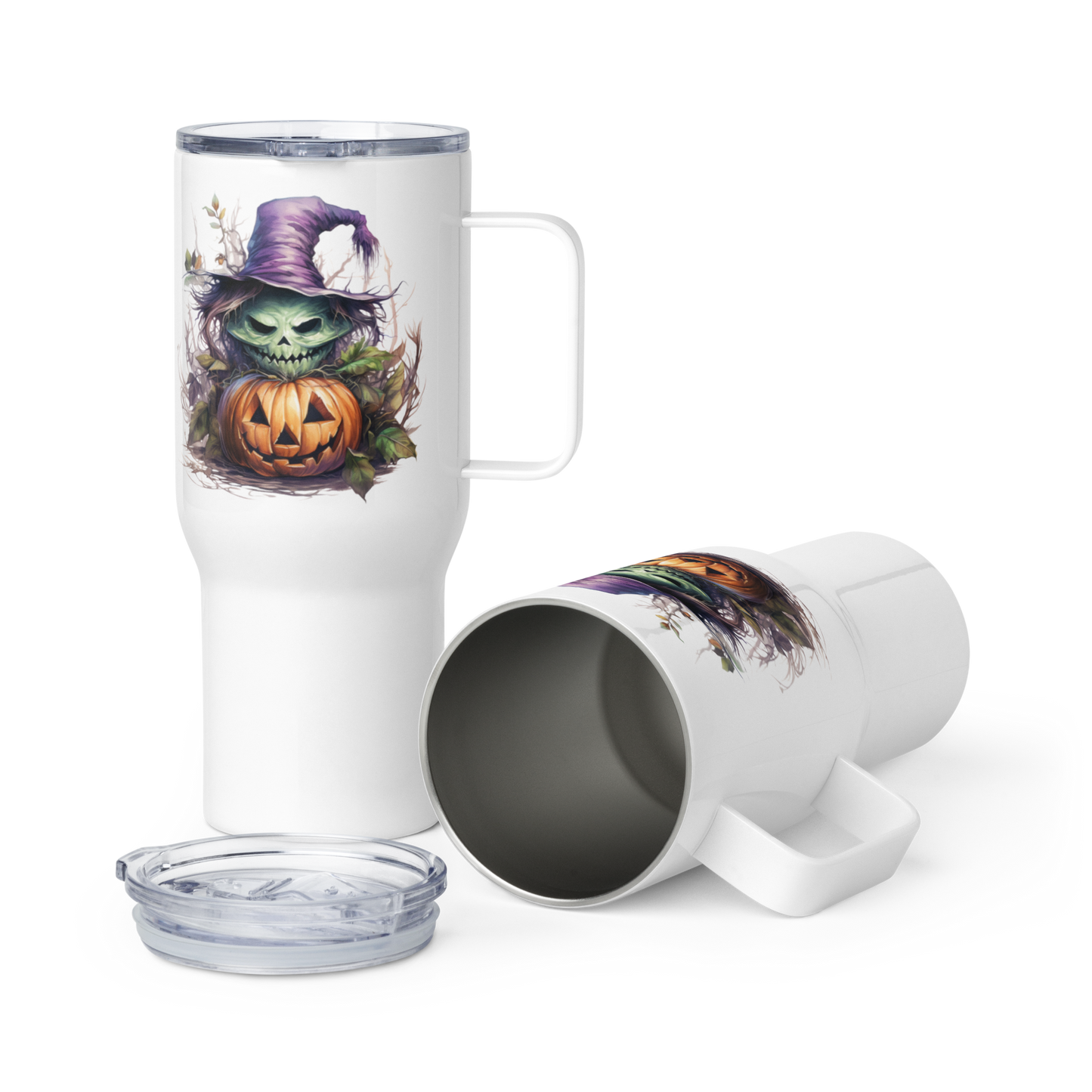 Halloween Travel Mug with Convenient Handle | Enhanced travel mug | Thermal Insulation | 25 oz (739 ml) Capacity