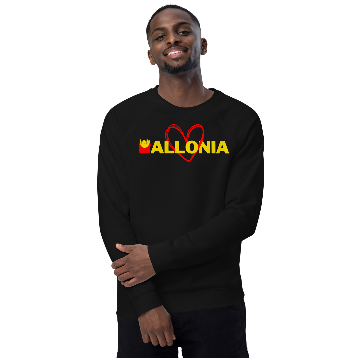 Unisex organic raglan sweatshirt Wallonia | Organic Cotton Bliss for All Genders