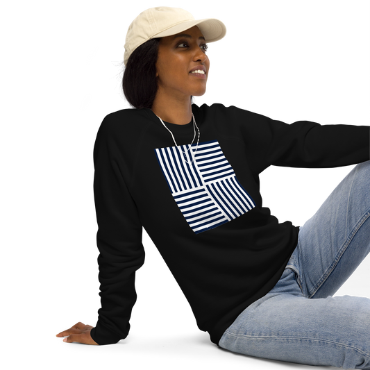 Unisex organic raglan sweatshirt