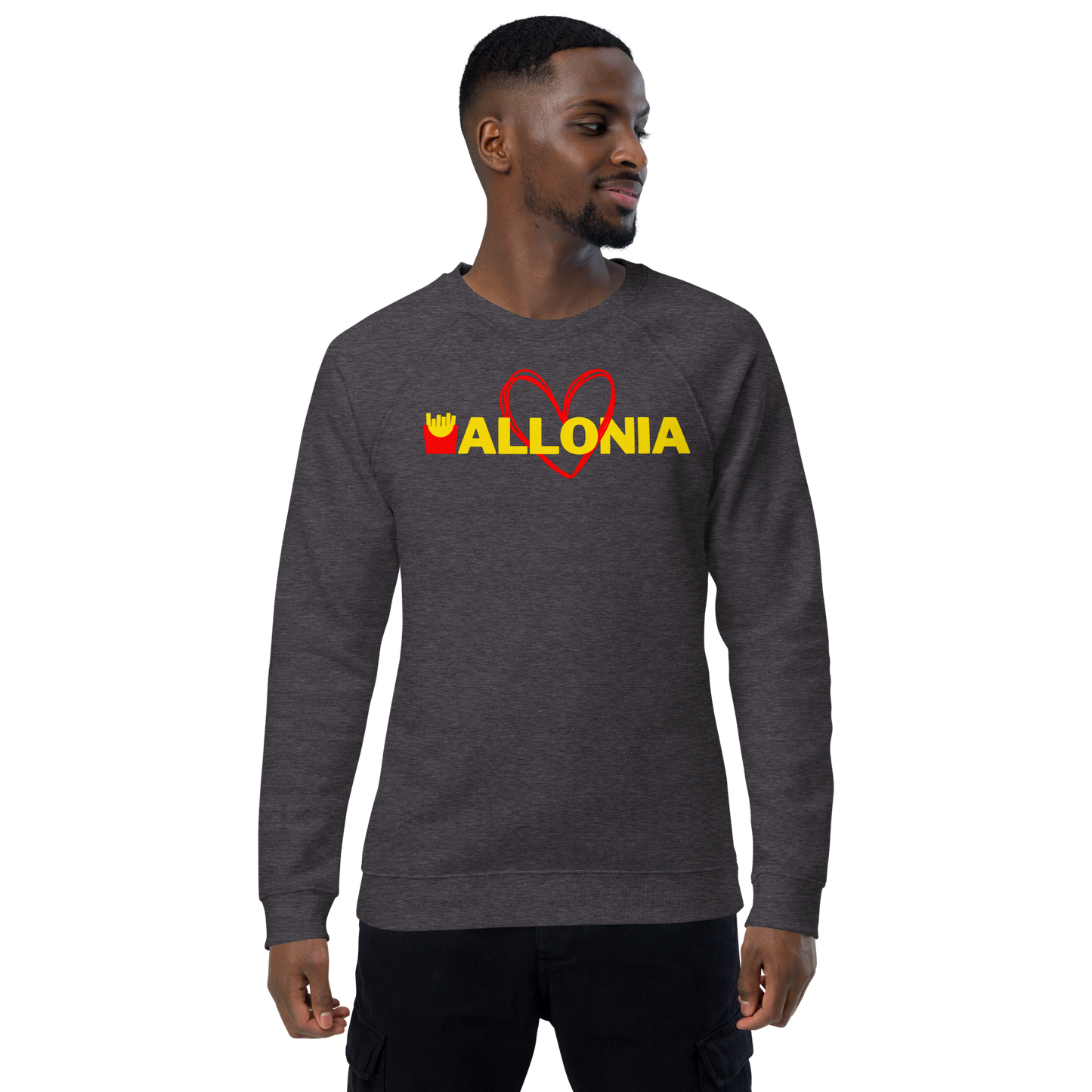 Unisex organic raglan sweatshirt Wallonia | Organic Cotton Bliss for All Genders