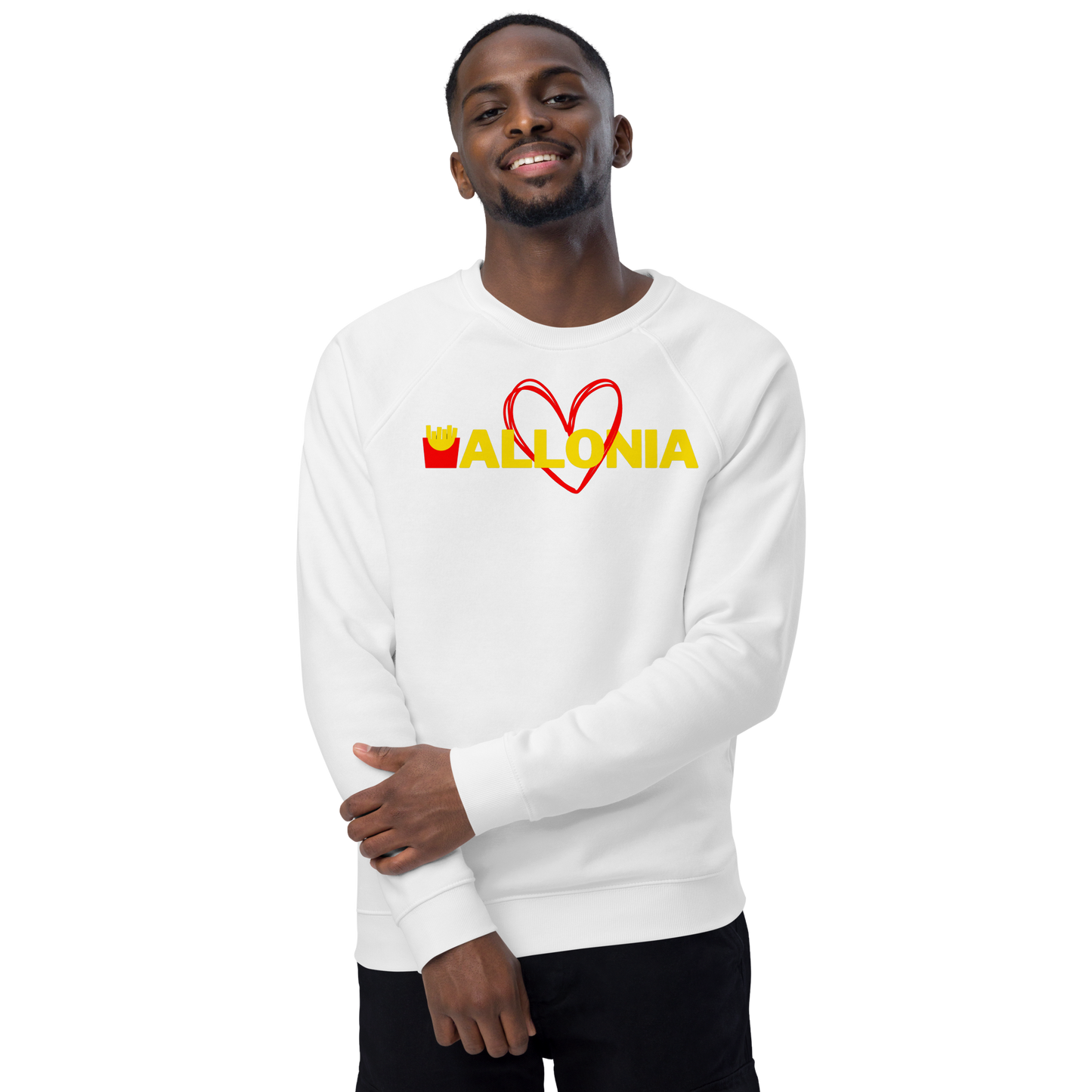 Unisex organic raglan sweatshirt Wallonia | Organic Cotton Bliss for All Genders