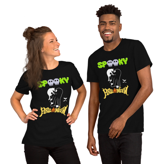 Halloween Moonlight Unisex t-shirt | Spooky Night For Couples |Halloween gifts.