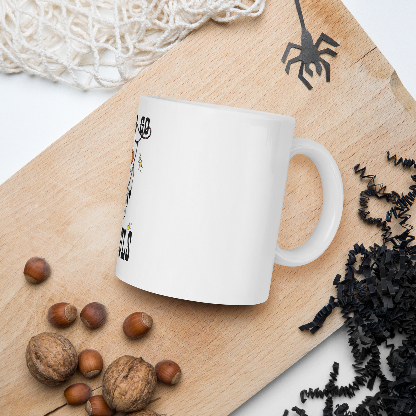 White glossy mug | Halloween gift | Let's go ghouls